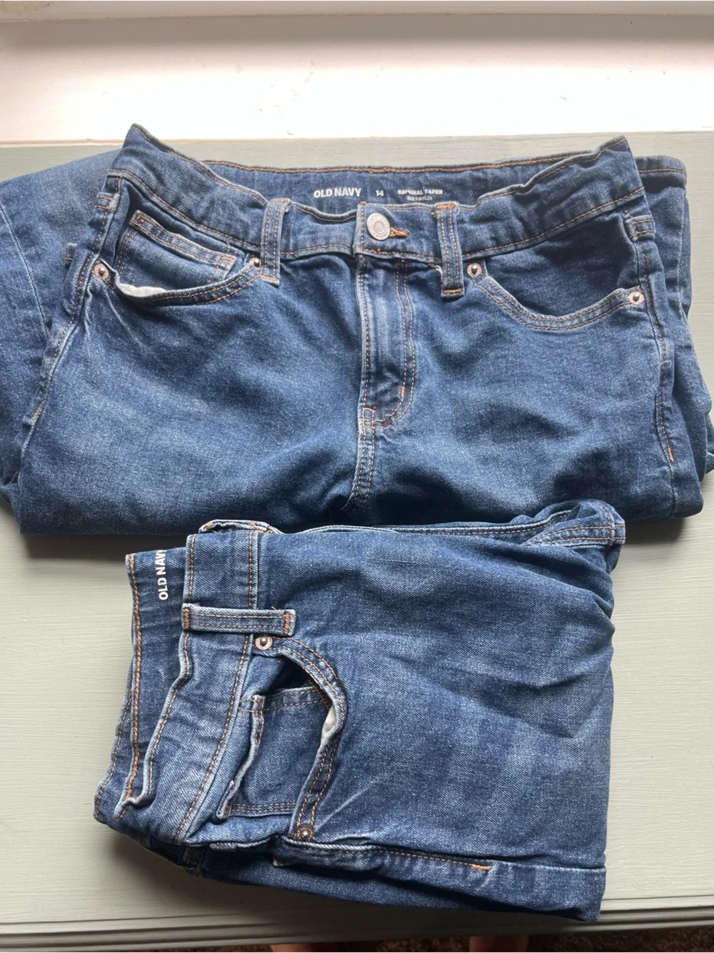 Old Navy Kids Blue Denim Jeans duo. Set of 2 size 14 boys